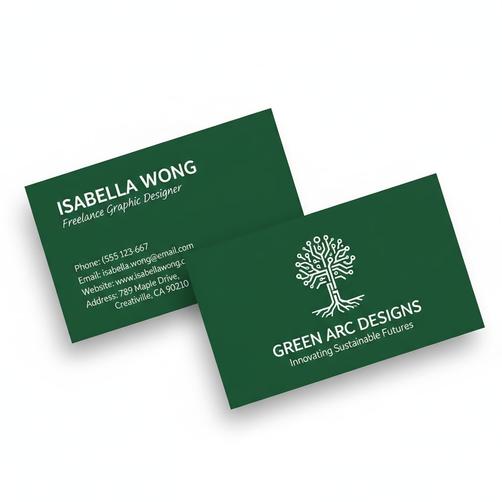 green premium business card