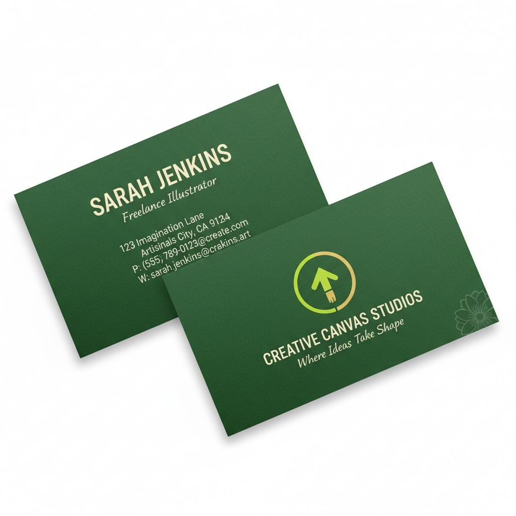 green velvet touch business card