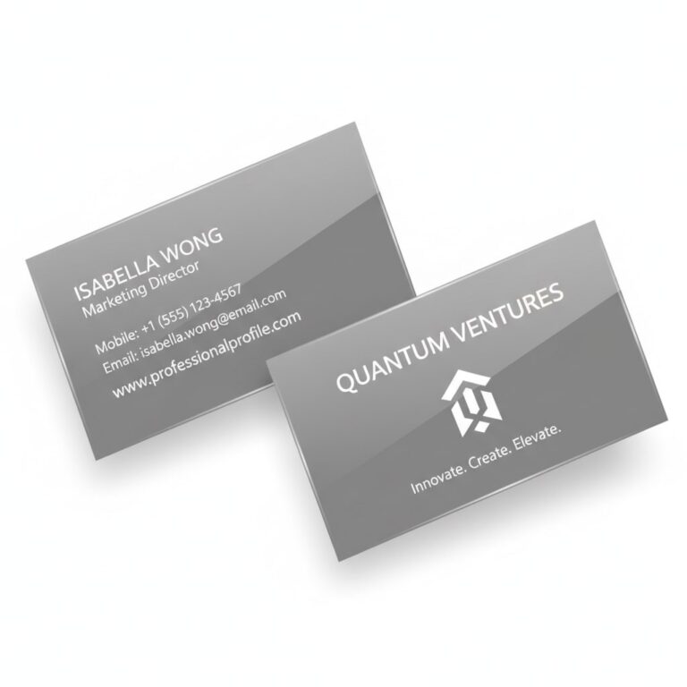 grey gloss business card