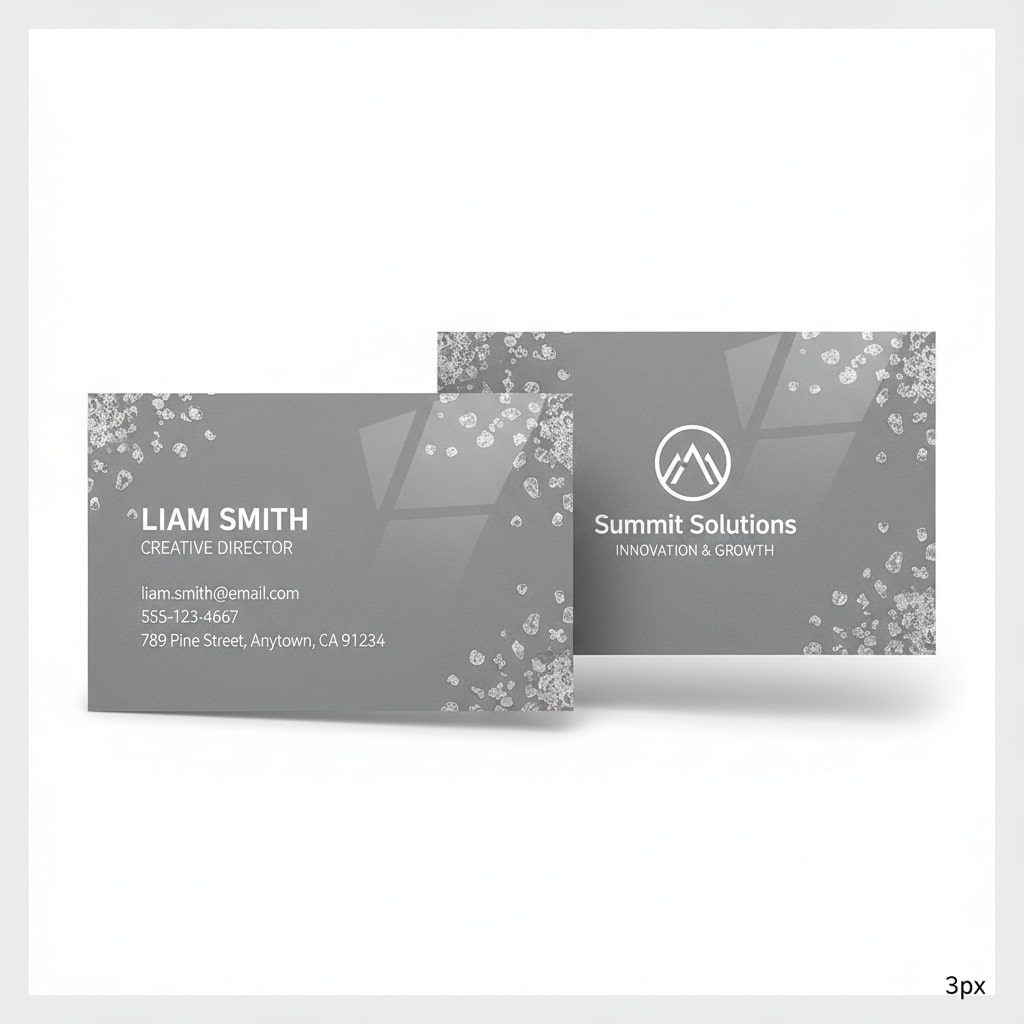 grey scodix business card