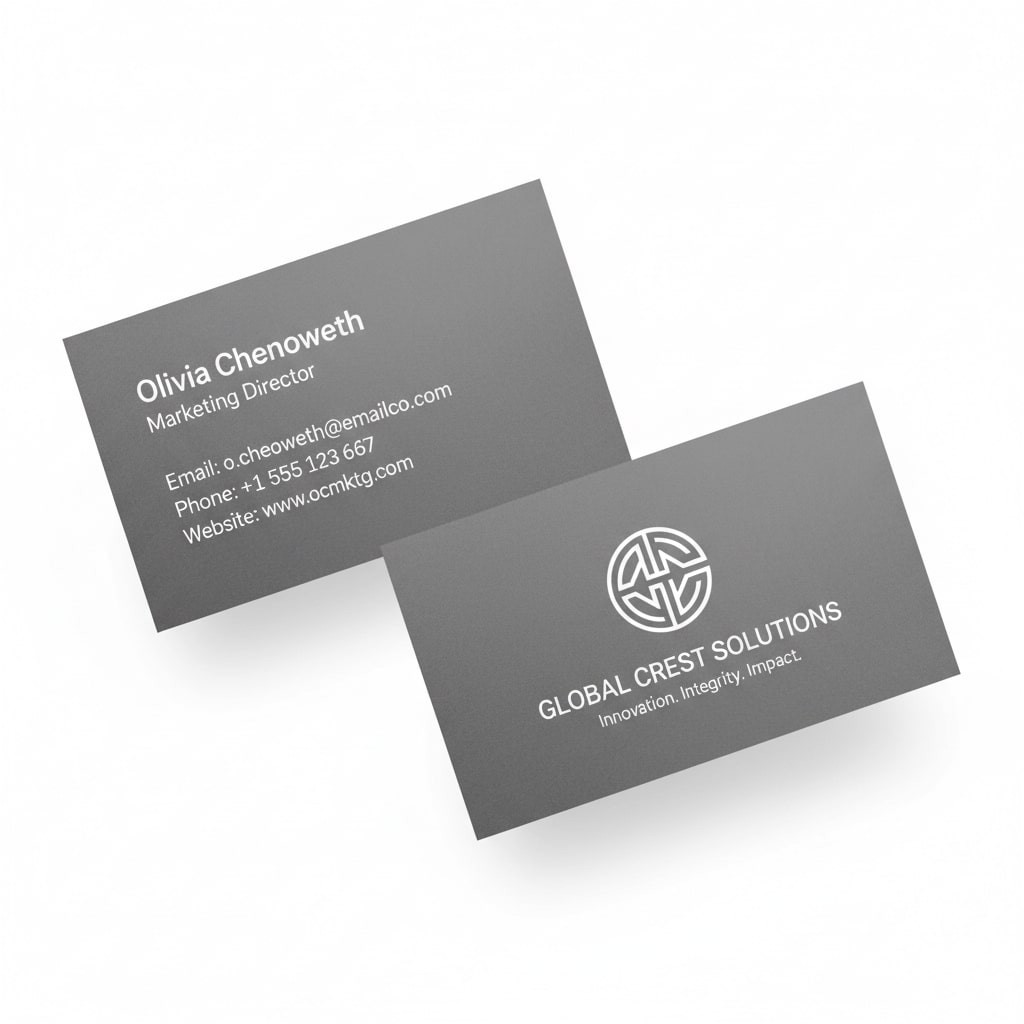 grey velvet touch business card