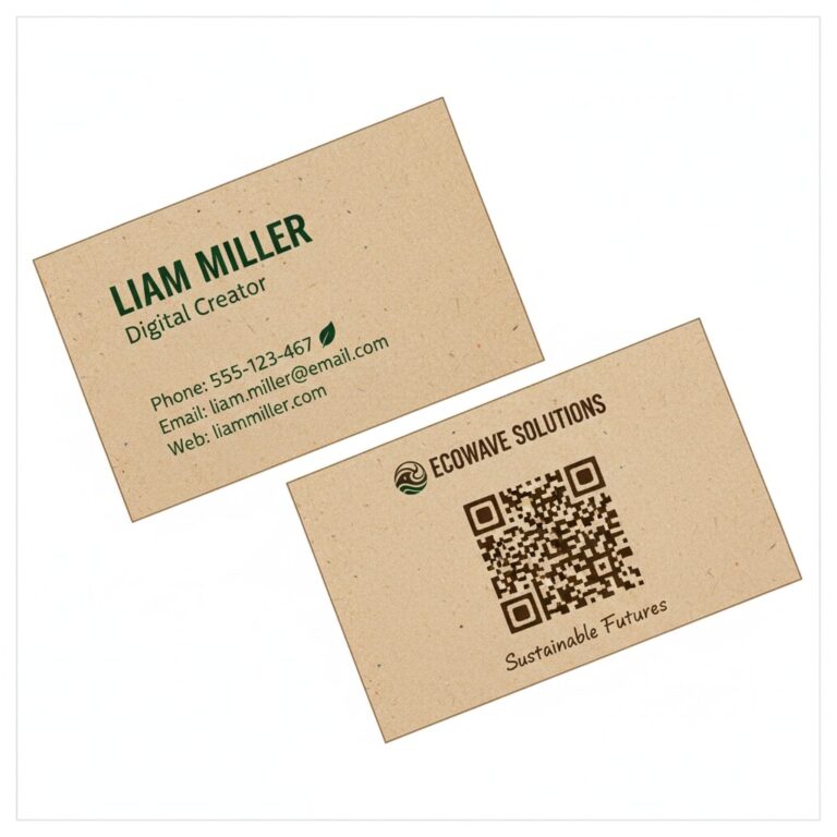 recycle qr code business card