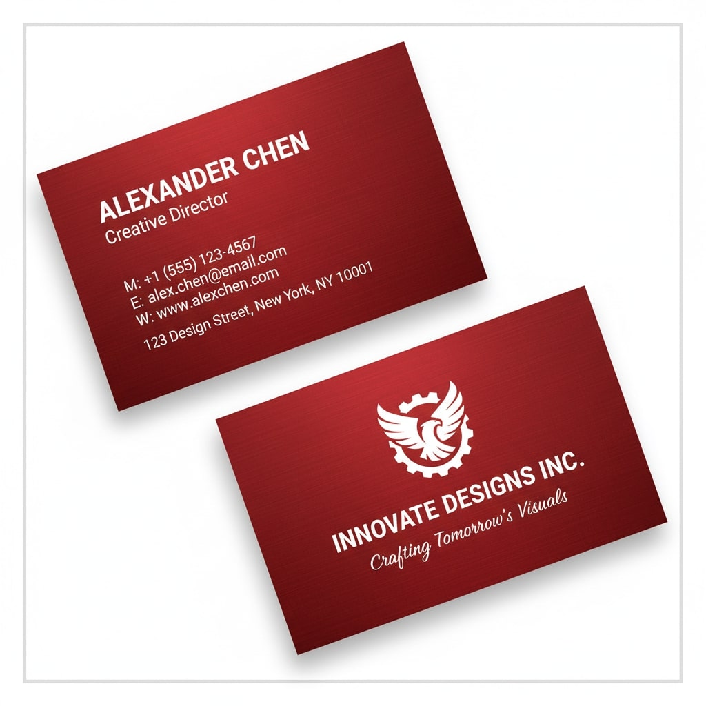 red premium business card