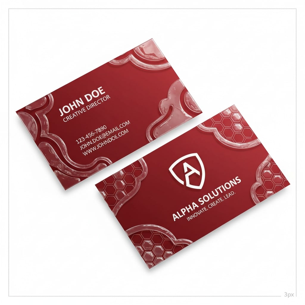 red spot uv business card