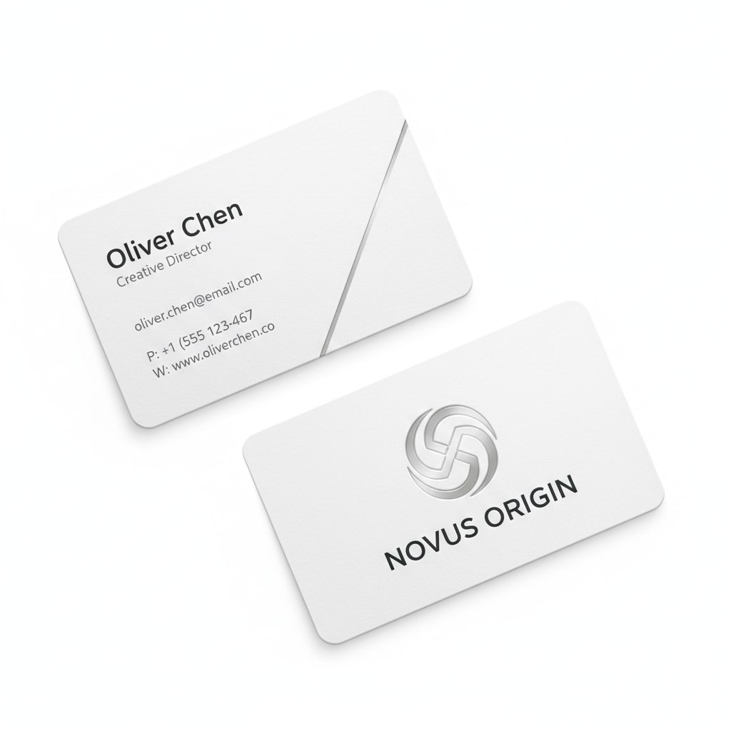 white velvet touch business cards