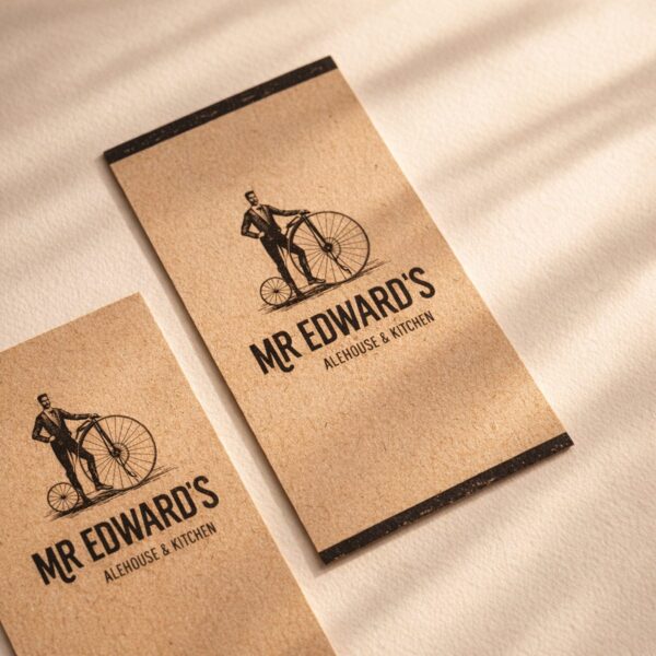 Kraft Business Cards - Mr Edwards close-up