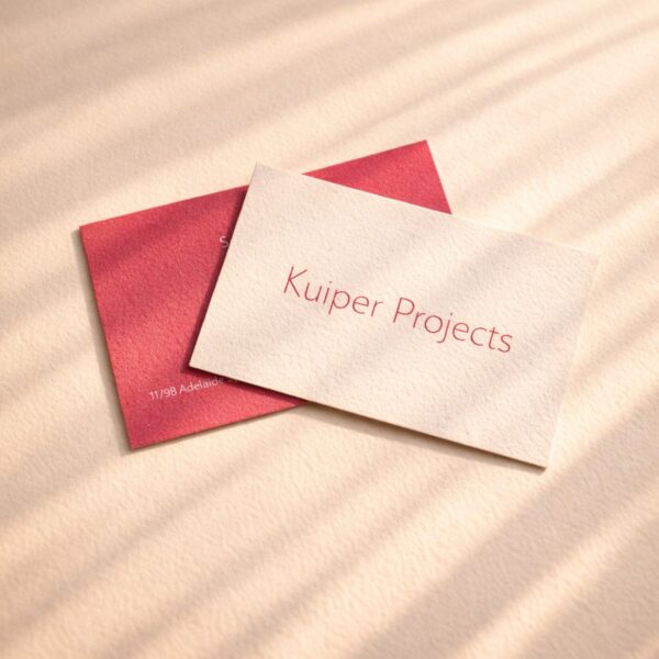 Recycled Business Cards - Kuiper Projects front and back