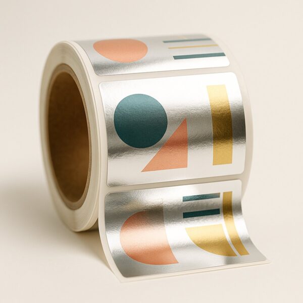 Silver Foil Rectangle Labels