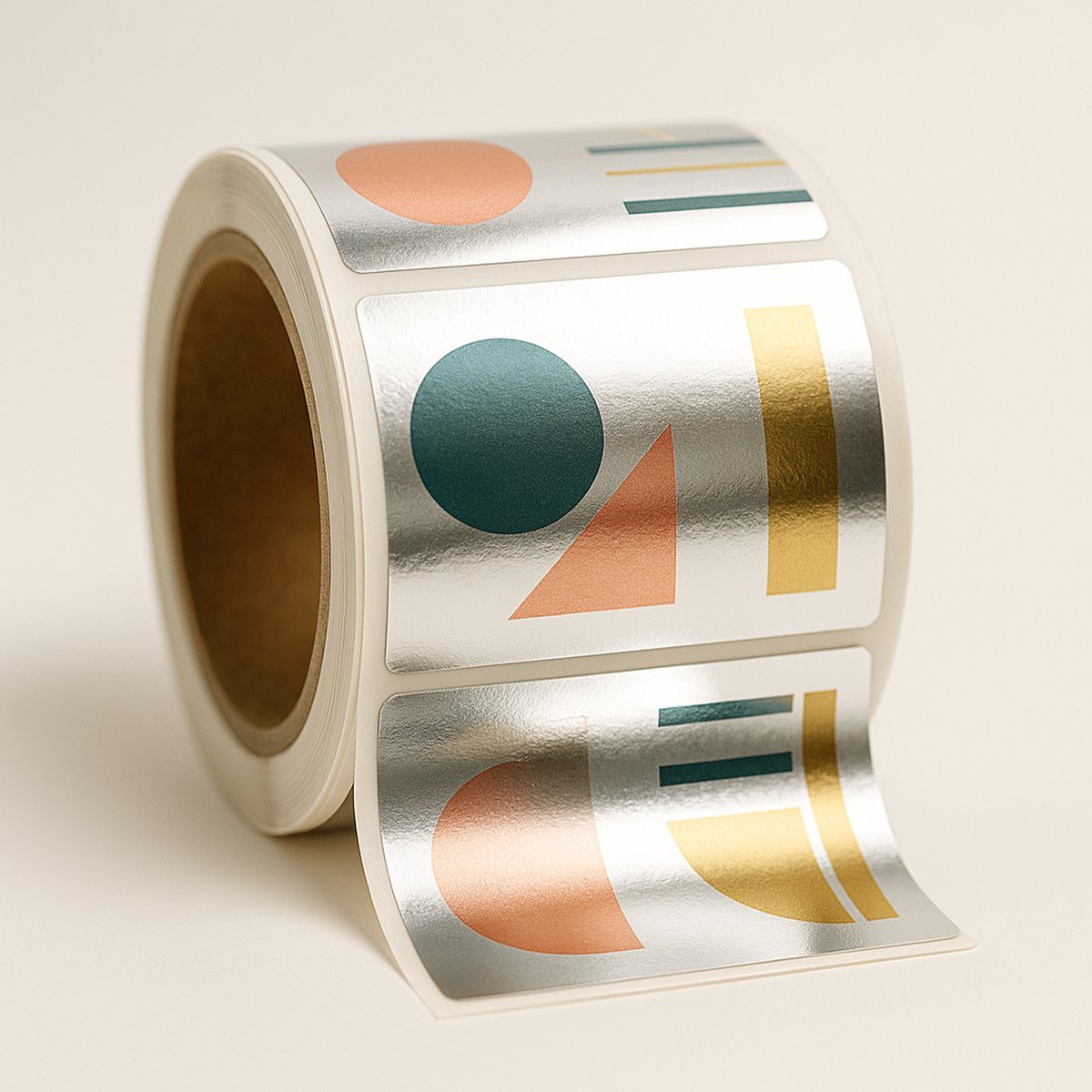 Silver Foil Rectangle Labels