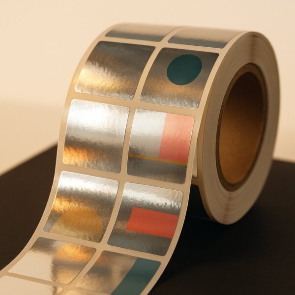Silver Foil Square Labels